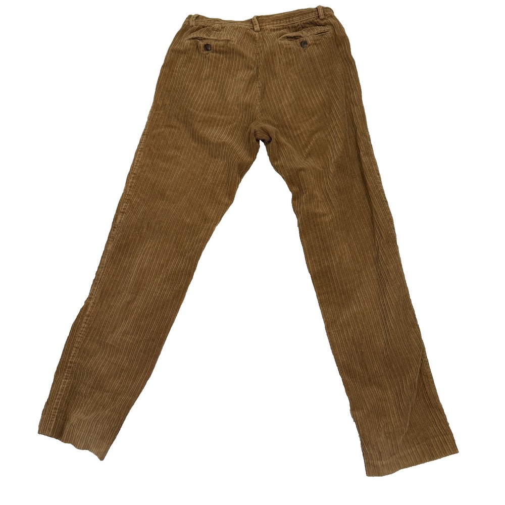 Benetton Corduroy Pants Mens 28x28 Tan Brown Italy Vintage Academia Old Money - Picture 11 of 14